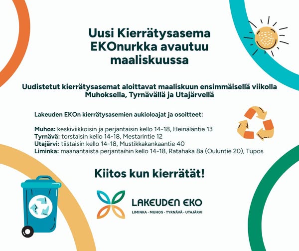 Lakeuden eko avaa maaliskuussa.