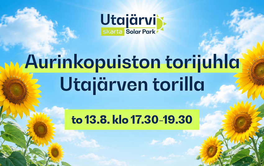 Aurinkopuiston avajaiset ja torijuhla 13.8.